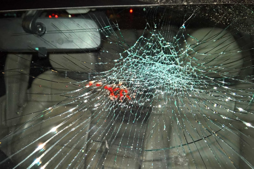 Car windscreen smashed in Melbourne's west