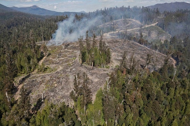 Aerial image of the Styx Valley near Hobart, from 2011.