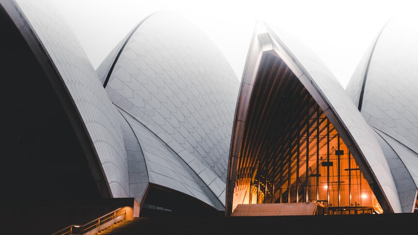 A close up of Sydney's Opera House
