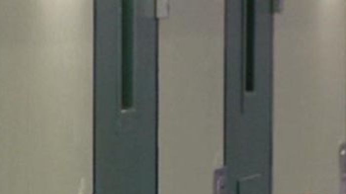 Generic TV still of row of prison cell doors in a corridor at Wolston Correctional Centre in Brisban