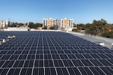 Solar panels on the roof of a Stockland property in Merrylands