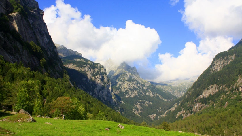 Val di mello, in the Valtellina region of Italy