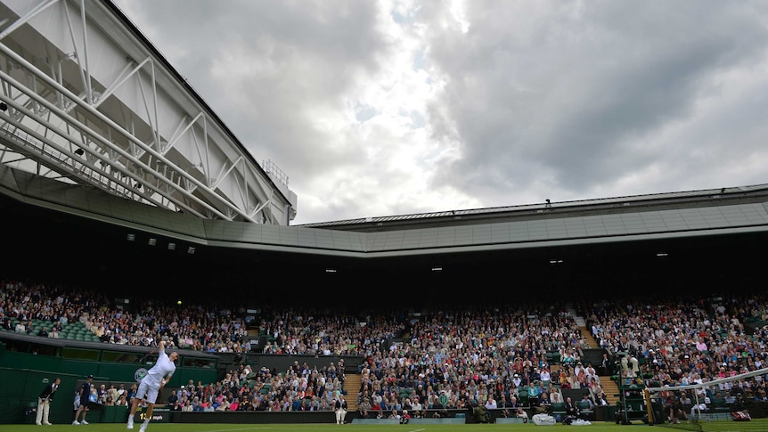 Andy Murray on day one at Wimbledon