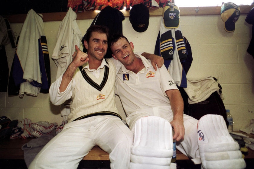 Langer and Gilchrist celebrate victory