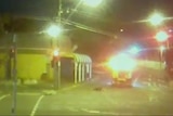 CCTV screenshot of the woman being hit by machinery.