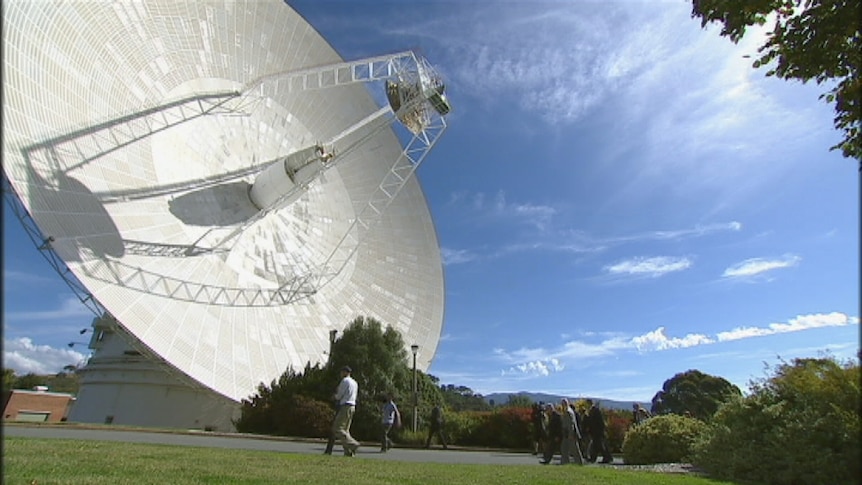Scientists at Canberra's Deep Space Communication Complex are celebrating 40 years of service by the main dish.