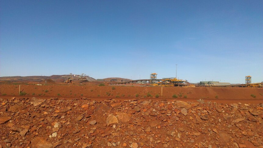 BHP's Jimblebar iron ore mine, east of Newman in WA's Pilbara.