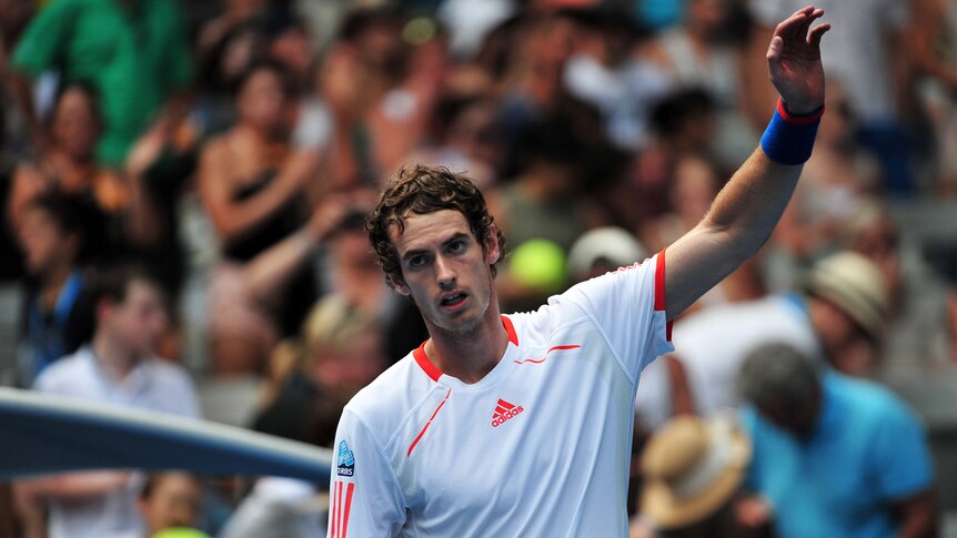 Murray relieved after a tricky first-round encounter.