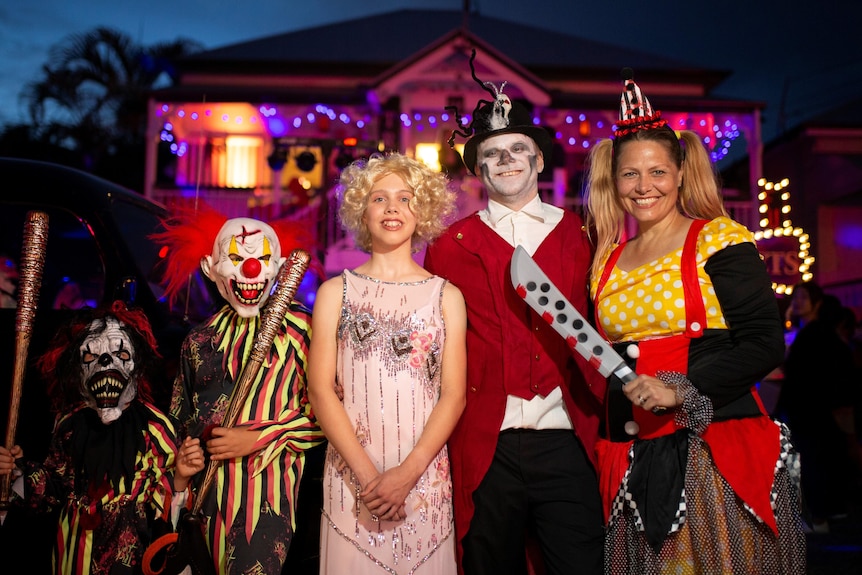 Kerry Forsythe and her family dressed up for Halloween in Brisbane.