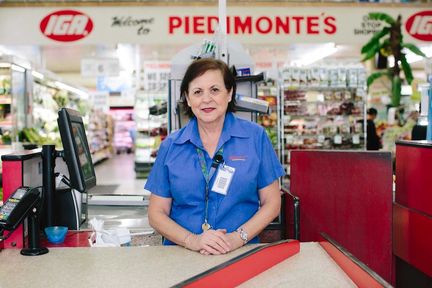 Piedimonte's staff member Carmel at registers