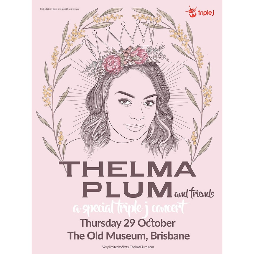 The poster artwork for Thelma Plum and friends show