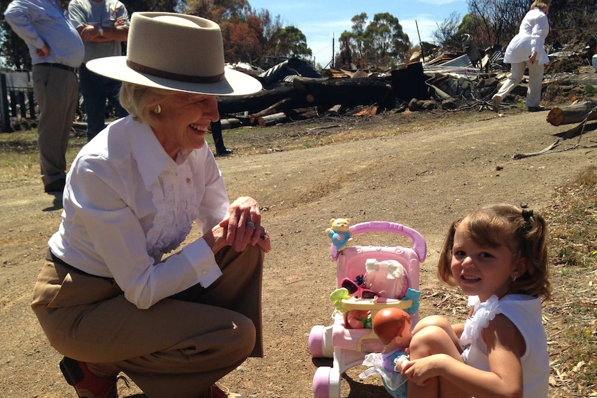 The Governor General has spent the day meeting Tasmanians affected by January's fires.