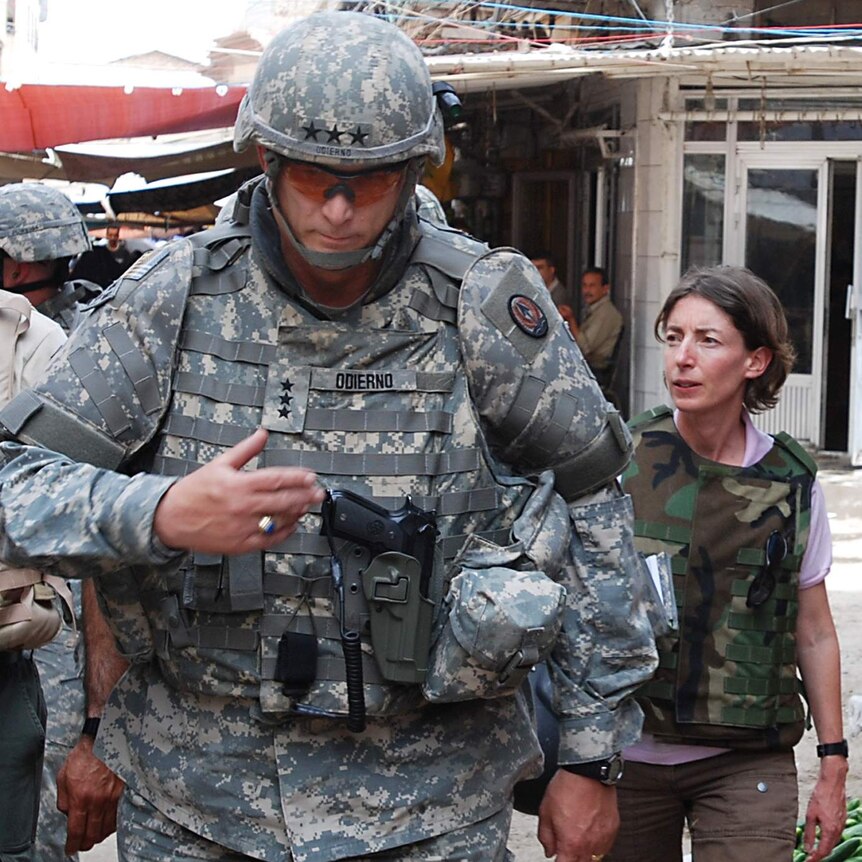 Emma Sky in Baghdad with General Ray Odierno, commander of the American forces in Iraq.