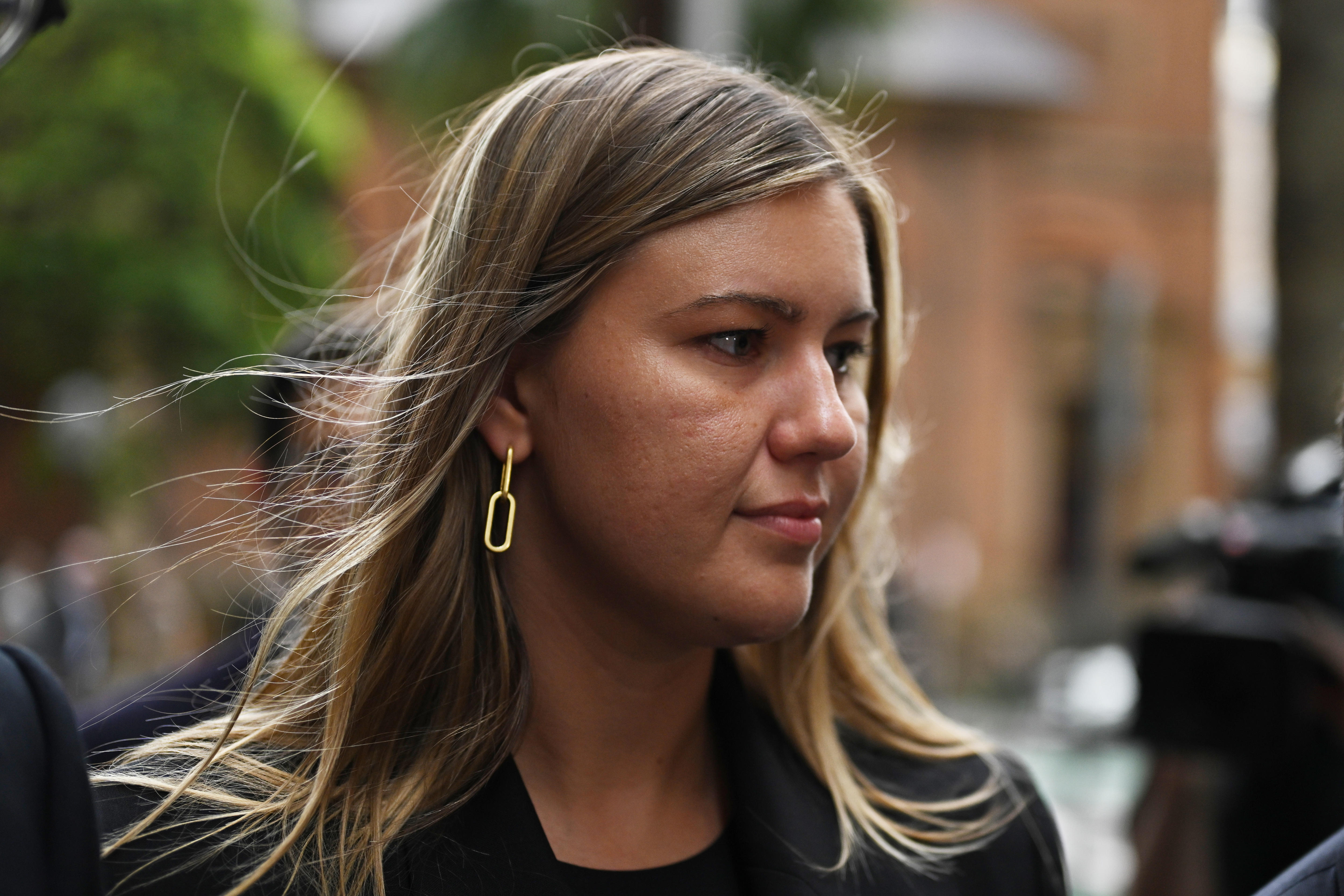 Close up of Brittany Higgins.