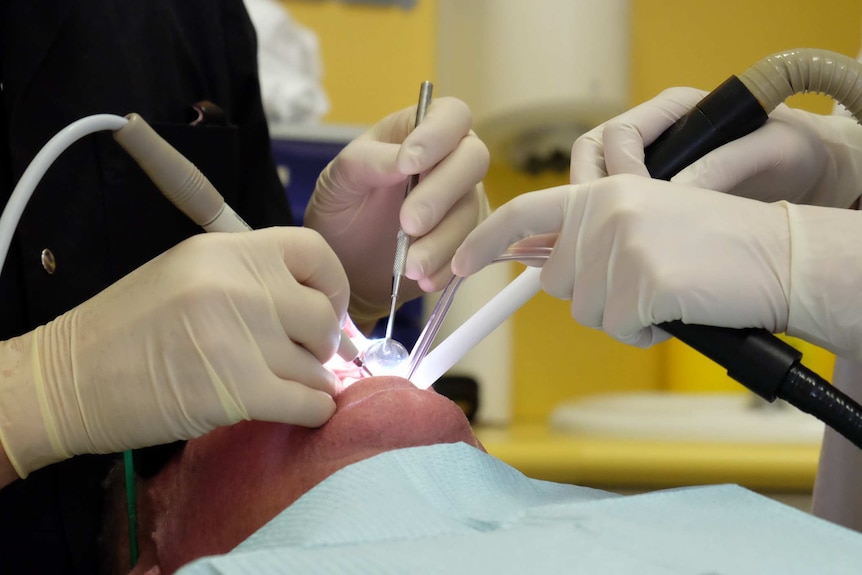 Procedure at a Royal Flying Doctor Service clinic