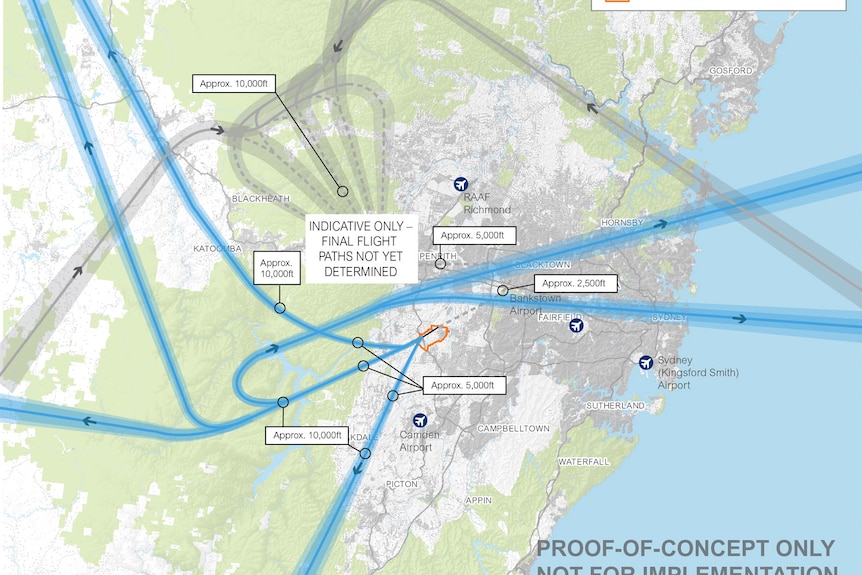 a map of flight paths