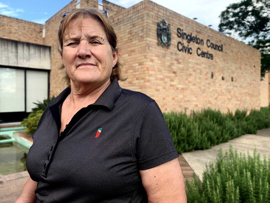 Singleton mayor Sue Moore stands outside the town's Civic Centre