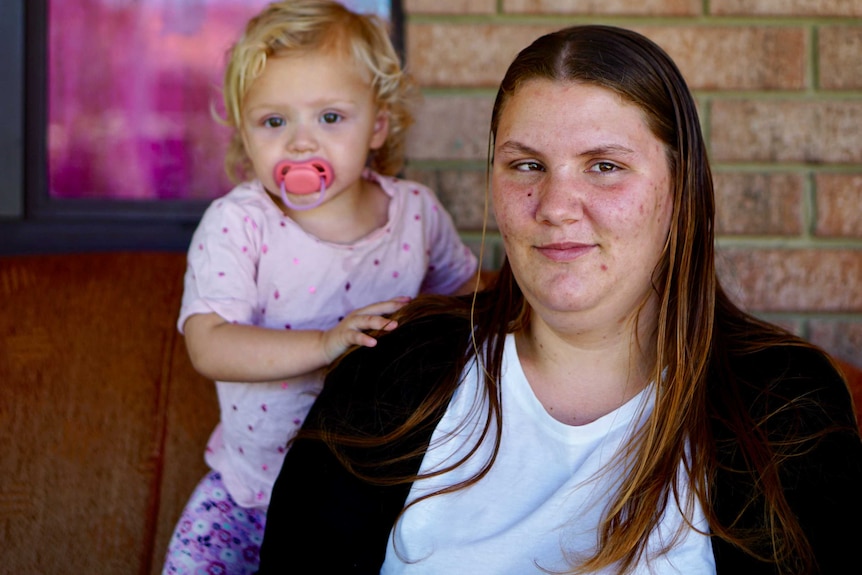 Perth woman Jayde Lowe with her daughter.