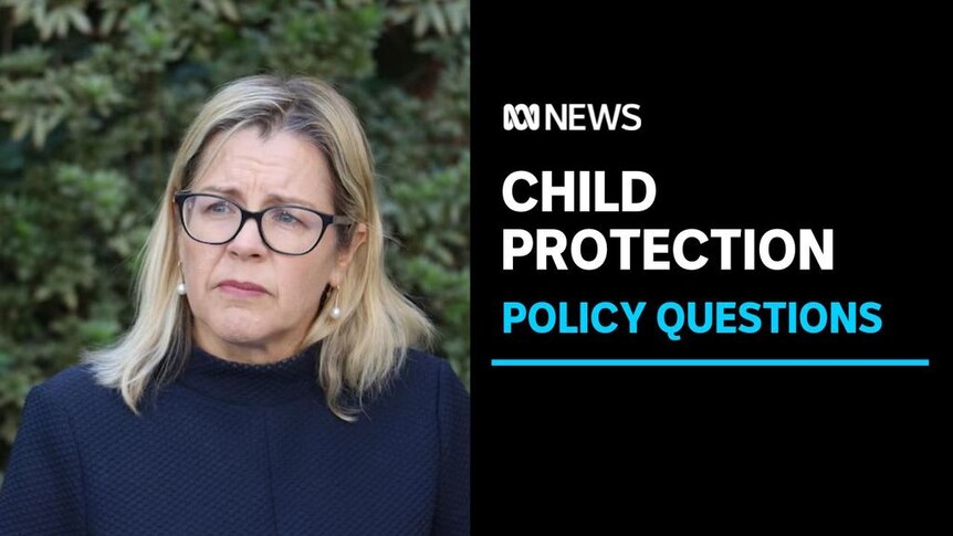 Child Protection. Policy Questions. WA Lib. leader Libby Mettan wearing glasses and a navy top looking slightly to the left 