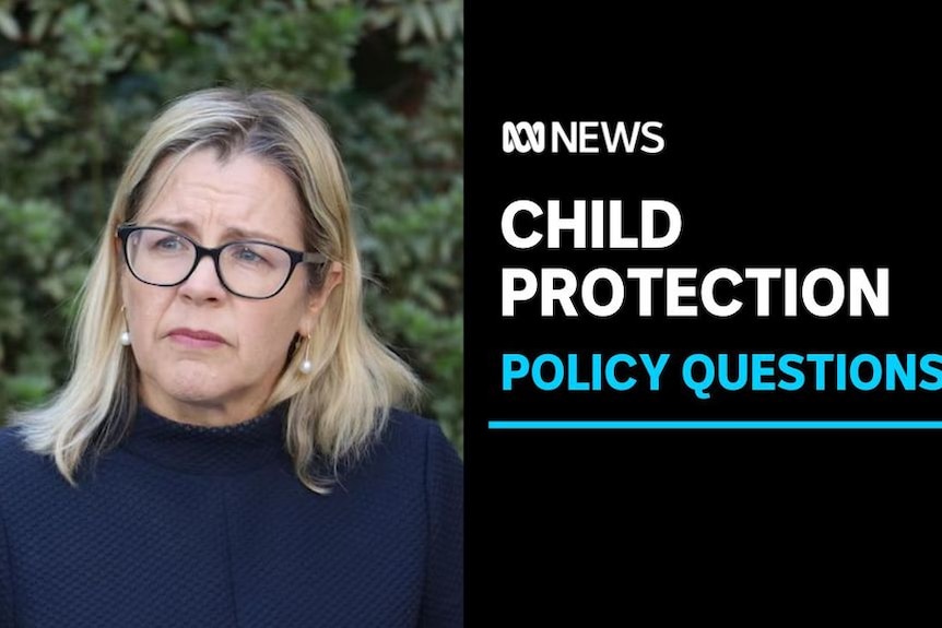 Child Protection. Policy Questions. WA Lib. leader Libby Mettan wearing glasses and a navy top looking slightly to the left 