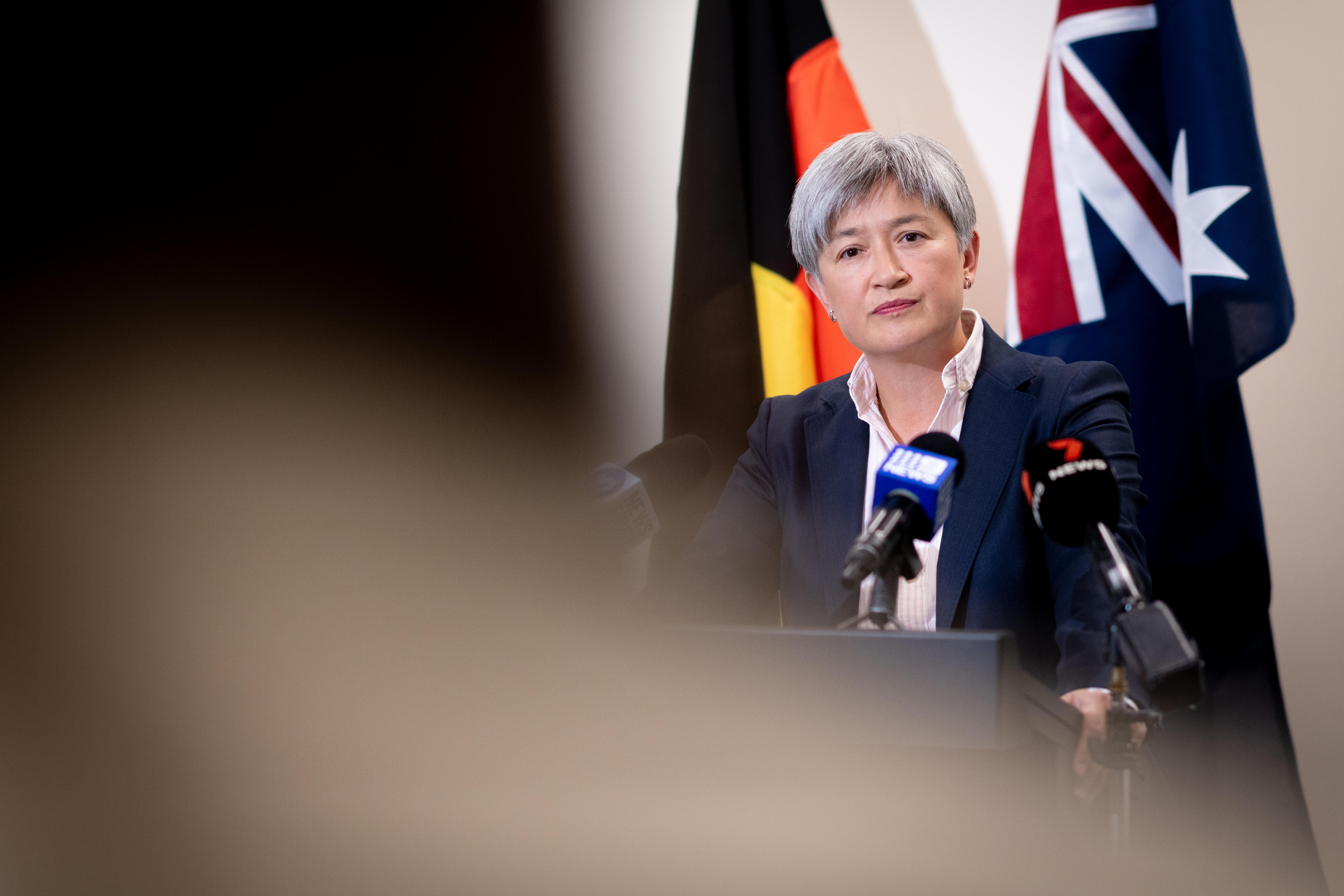 Foreign minister Penny Wong faces the media in Adelaide 2024-04-06 100400__c03a7caeb3c81889ce55bcb98d97cb664019b1f5