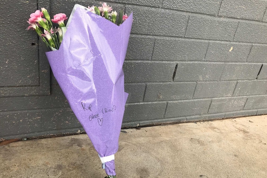 Flowers at stabbing scene