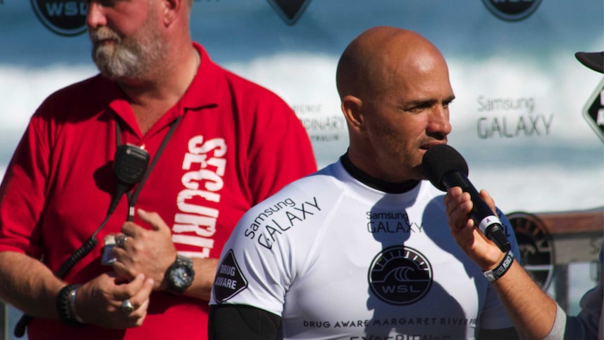 Kelly Slater at the World Surf League event in Margaret River