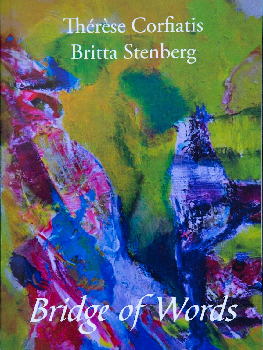 A book cover for Bridge of Words, abstract painting is the artwork.