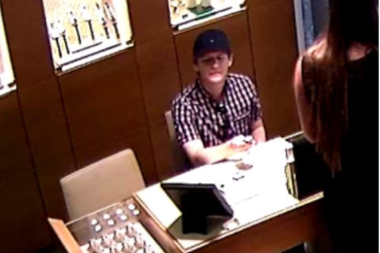 Man steals watches from jewellery stores