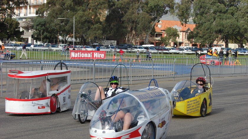 Pedal Prix racing in Adelaide