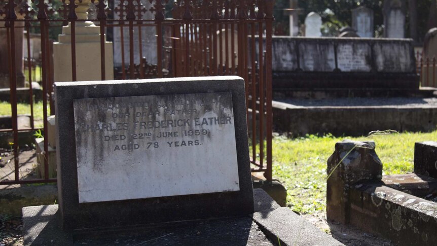 The plot of Charles Frederick Eather died 1959 in St Michael's Anglican Church cemetary