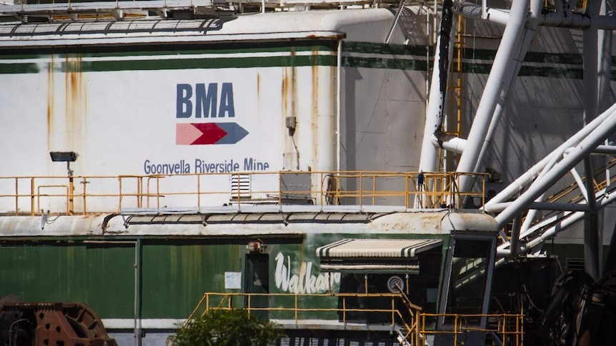 mining equipment with "BMA" on it 