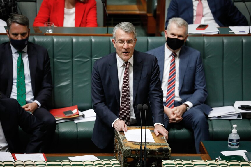 Mark Dreyfus speaking at the despatch box in the house of representatives