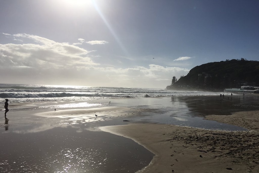 Sun shines on a Gold Coast beach