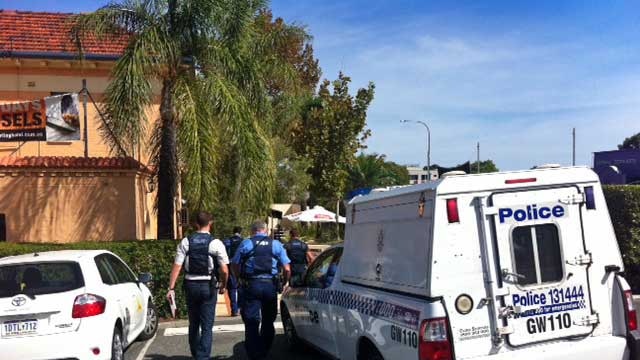 Police attend the Captain Stirling hotel