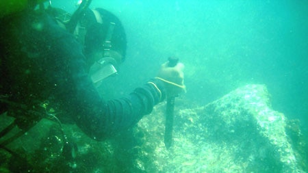 Indian archaeologists have found what they believe are undersea stone structures.