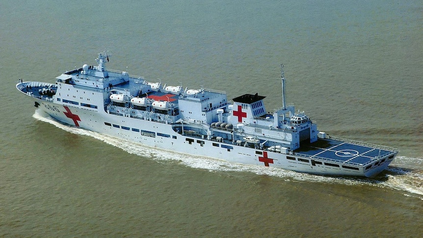 Kapal medis  China Peace Ark sedang berlayar di kawasan Pasifik