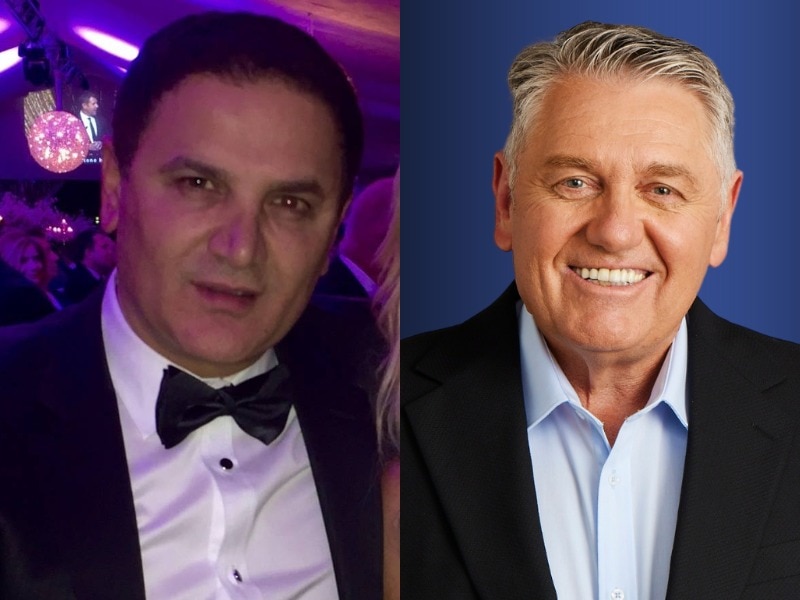 man in tux next to man in suit