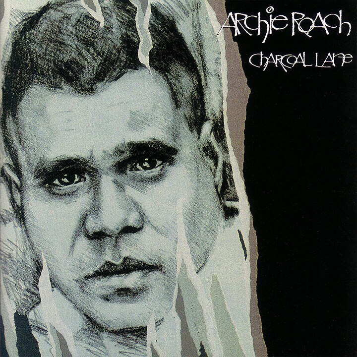 The Charcoal Lane album cover features a grey sketch of Archie Roach