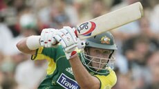 Mike Hussey in action against New Zealand in Christchurch