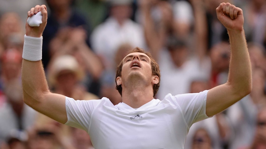 Andy Murray 's relief after winning