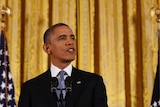 Obama addresses media