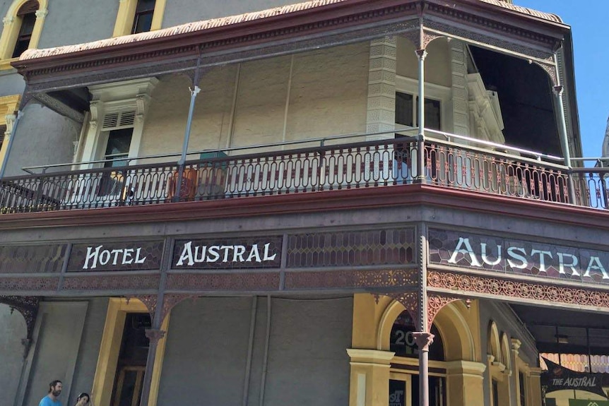 Austral Hotel viewed from the street