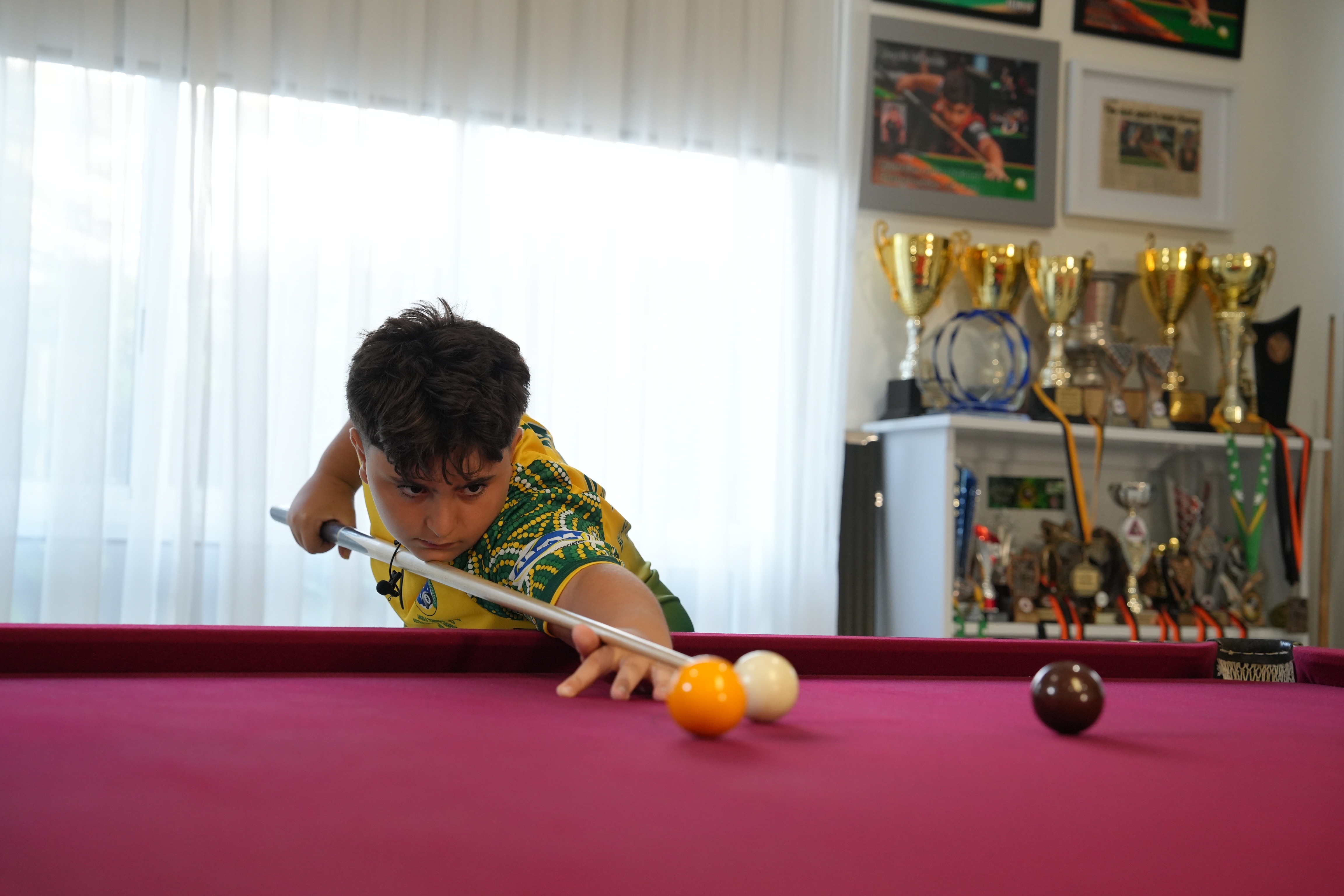 Kids playing pool for Australia say there's not much time for homework