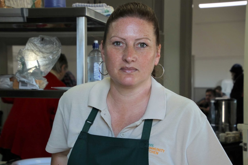 Tracey Bain working in the Peel Community Kitchen.