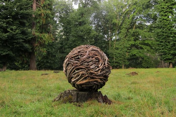 A sphere made out of driftwood by Mace Robertson