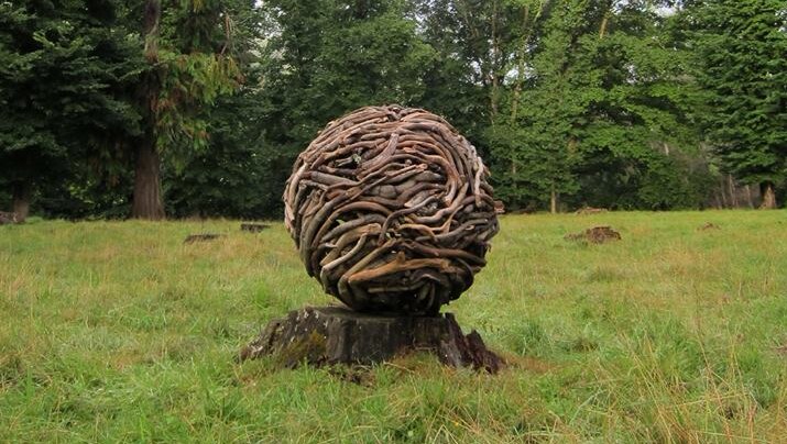 A sphere made out of driftwood by Mace Robertson