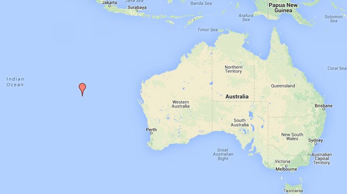 Location of pulse signal in southern Indian Ocean