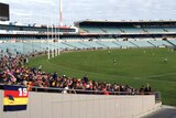 Fans gather to watch Adelaide Crows train
