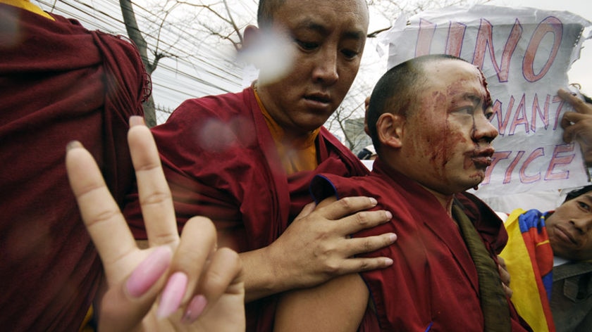 Pro-Tibet protests are growing around the world.